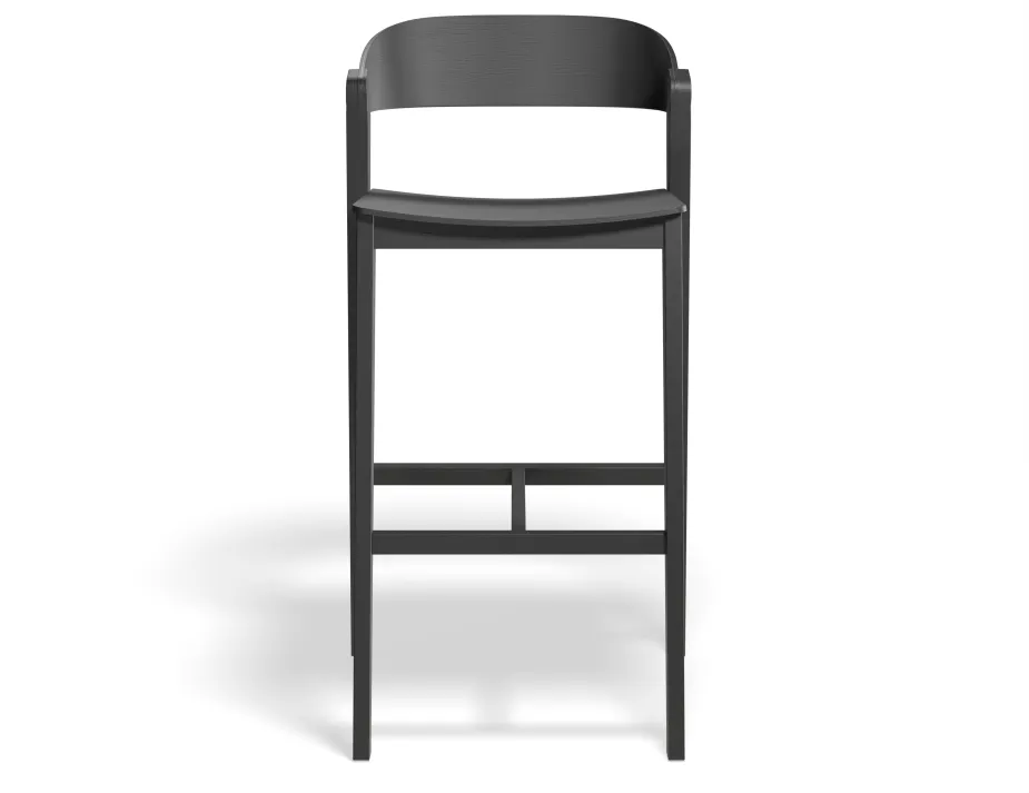 Grayson 75cm Barstool Black Front