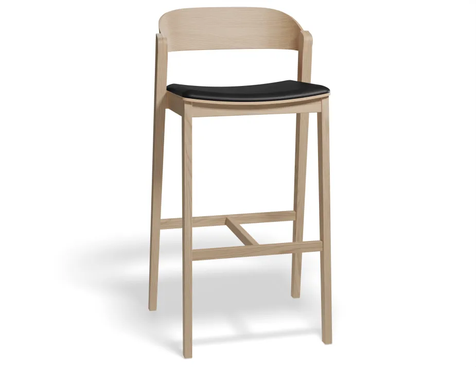 Grayson 75cm Barstool Natural Blackpu