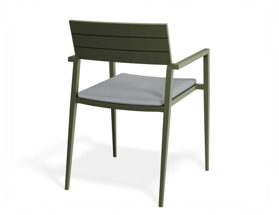 Halki Chaircushion Green Lightgrey