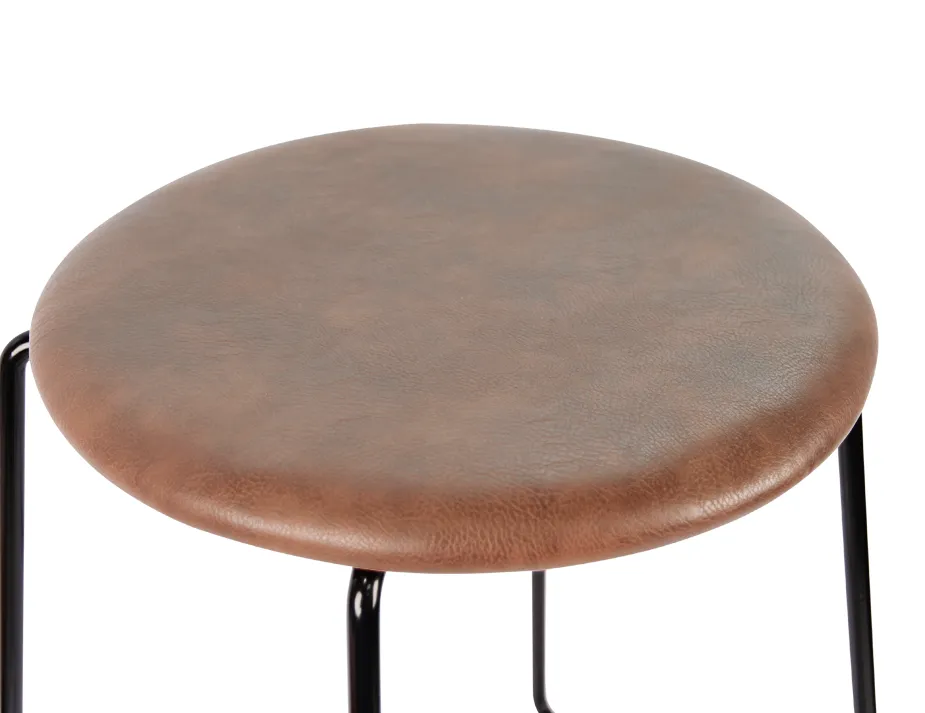 Hugo Stool Tan Black