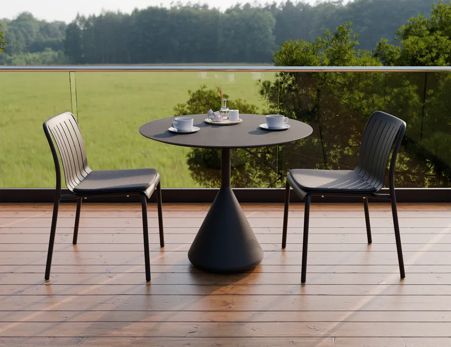 Kora Cafetable 90cm Charcoal Basalt