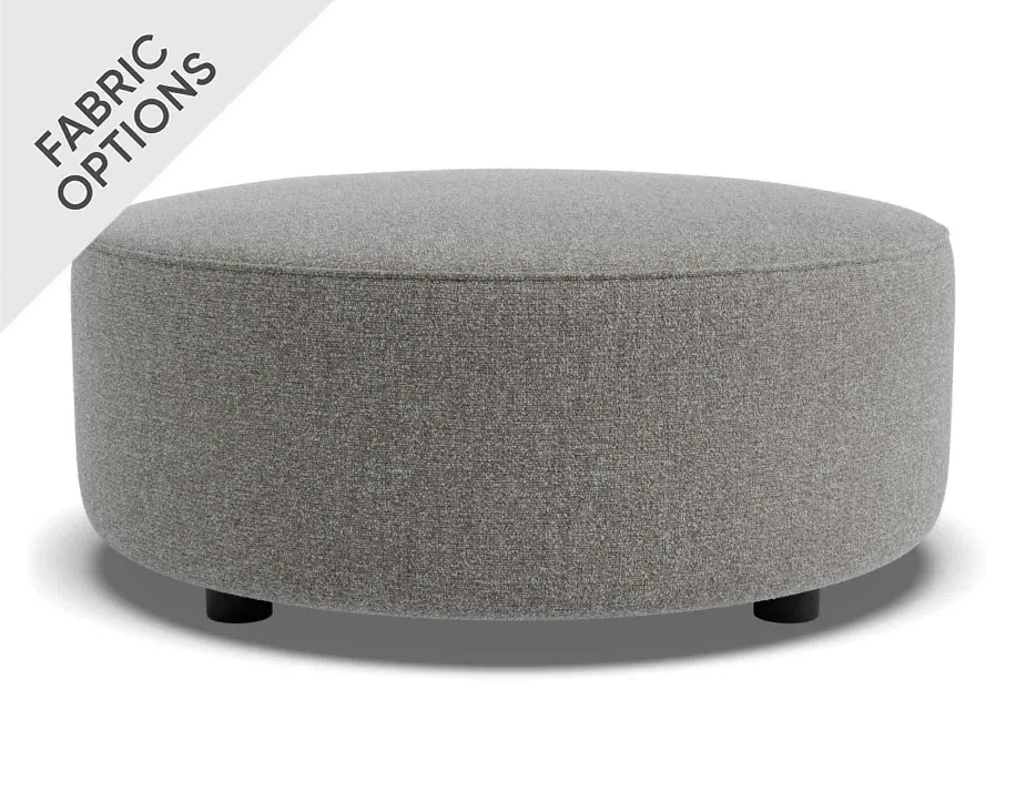 Lune Round Low Ottoman 70cm Fossil Product