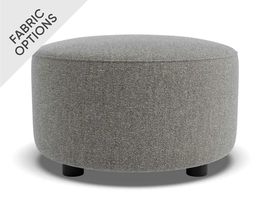 Lune Round Low Ottoman 50cm Fossil Product
