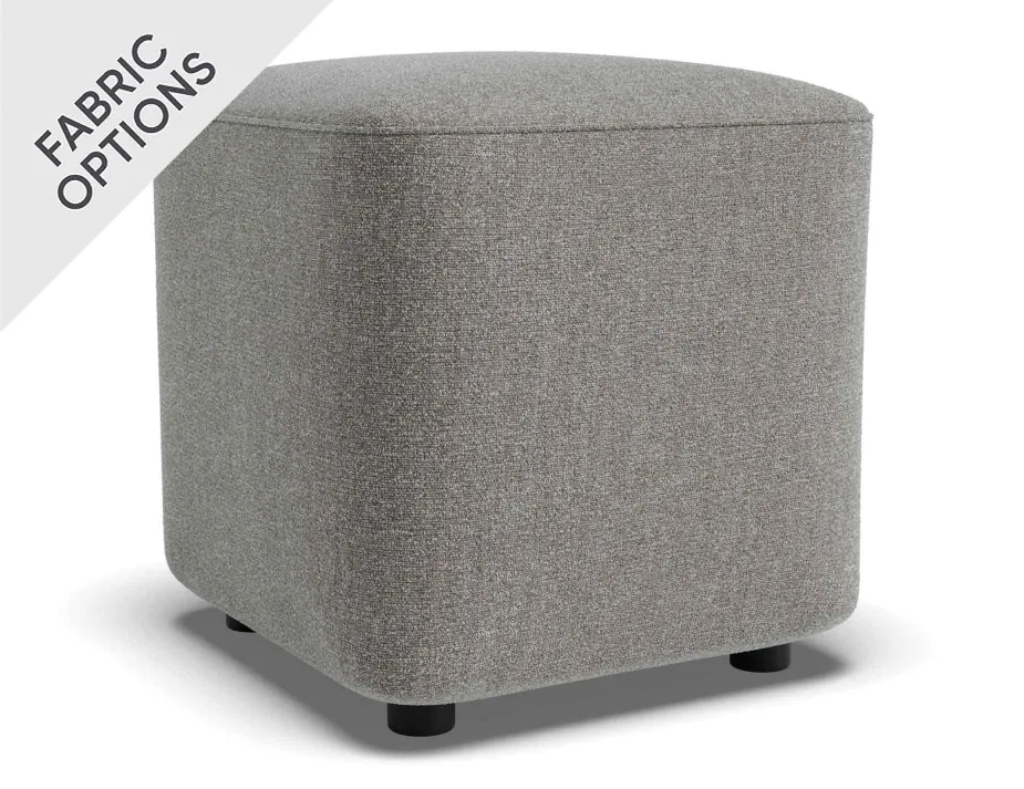 Lune Square Drum Ottoman 45cm Fossil Product