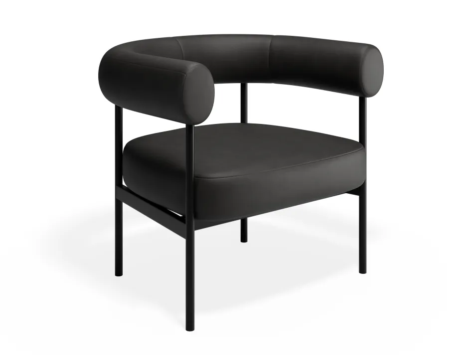 Marlowe Loungechair Black Blackpu