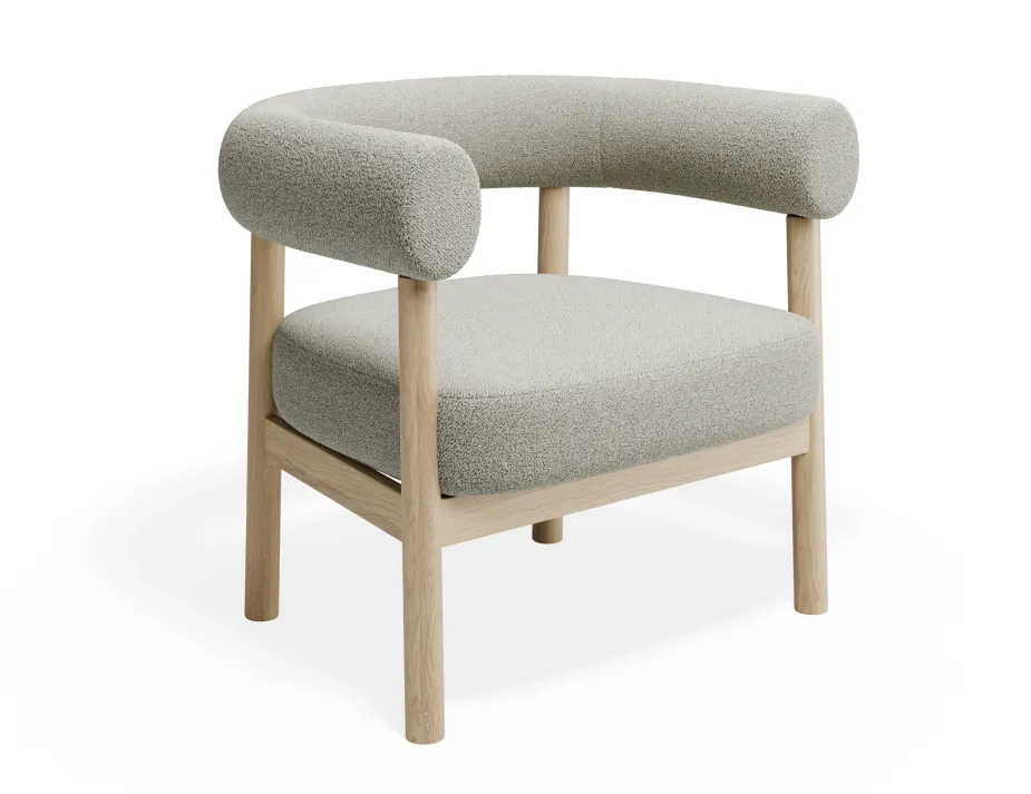 Marlowe Loungechair Oak Ivory