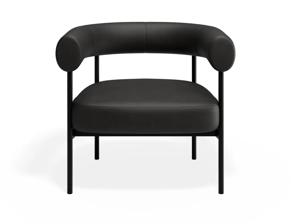 Marlowe Loungechair Black Blackpu