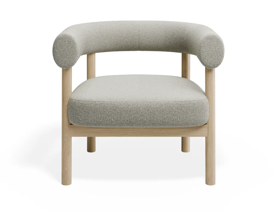 Marlowe Loungechair Oak Ivory