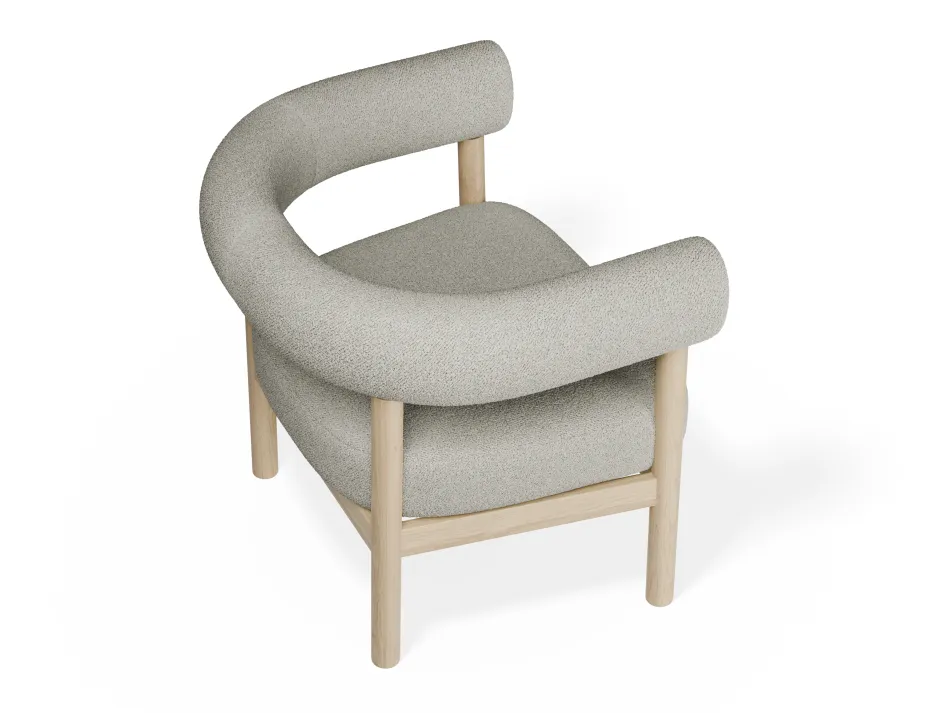 Marlowe Loungechair Oak Ivory
