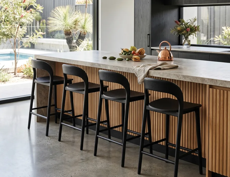 Black Modern Counter Stool
