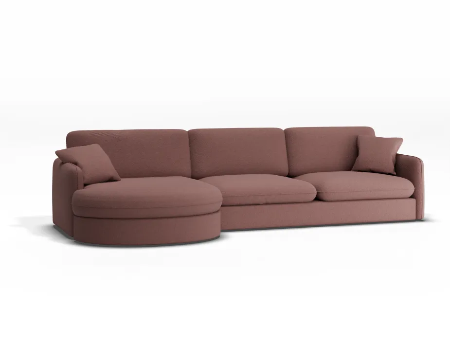 Monte 3seaterpillow Largechaiseleft Desirecoral
