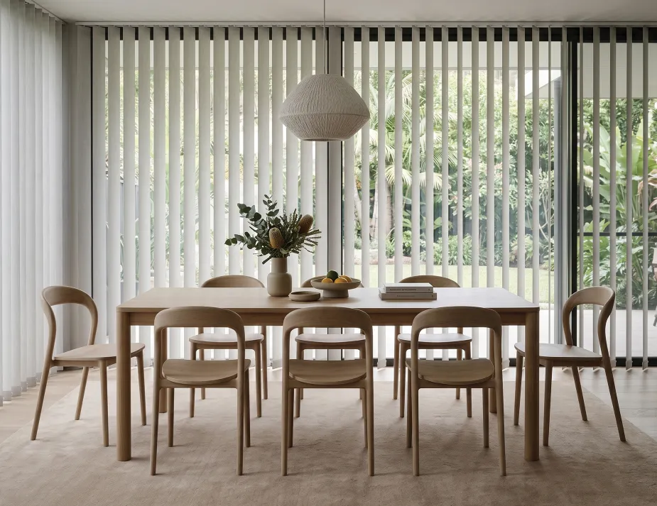 Nordica 240cm Table Oak With Mia Chairs