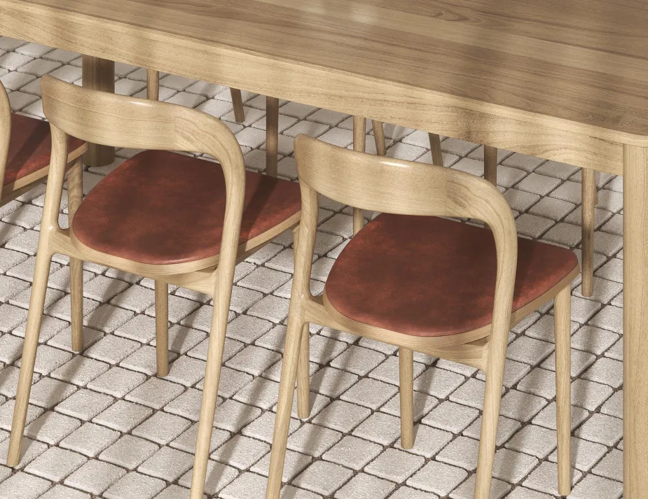 Nordica Dining Table Mia Dining Chair Tan