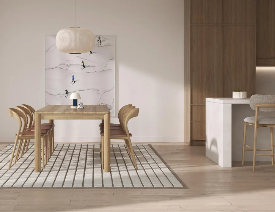 Nordica Dining Table Mia Dining Chair Tan Oskar Kitchen Stool Ivory