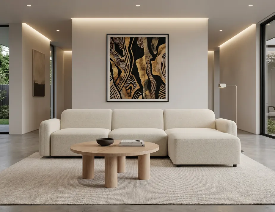Modern Sofa Boucle Fabric