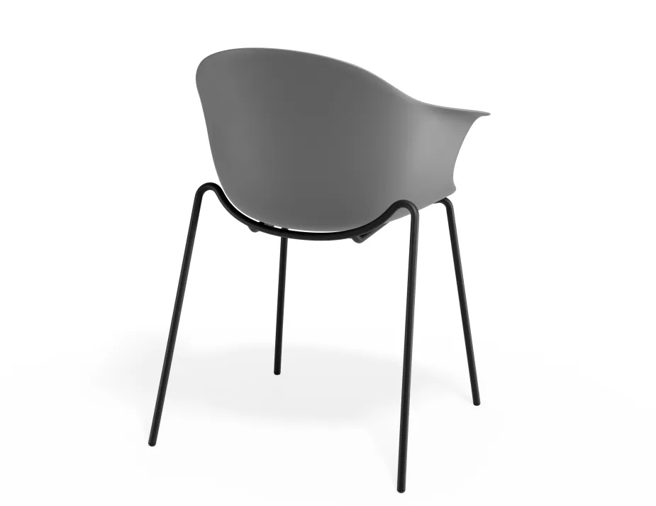 Pebble Armchair Greyseatv2 4postblack