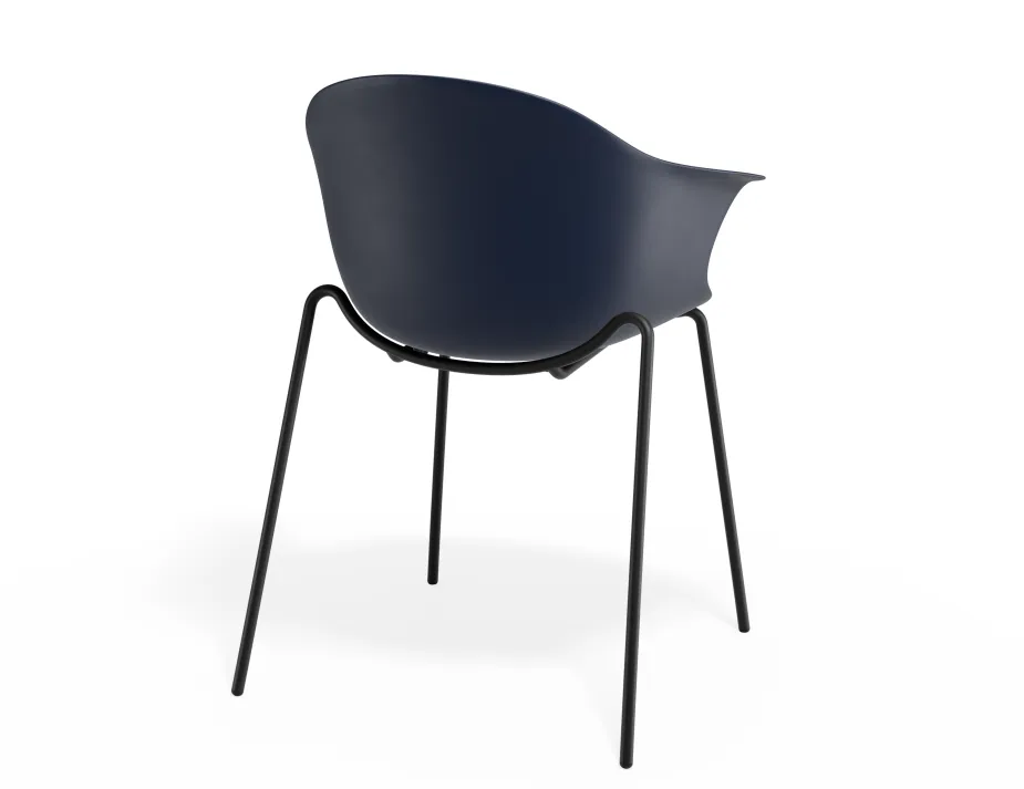 Pebble Armchair Navyseat 4postblack