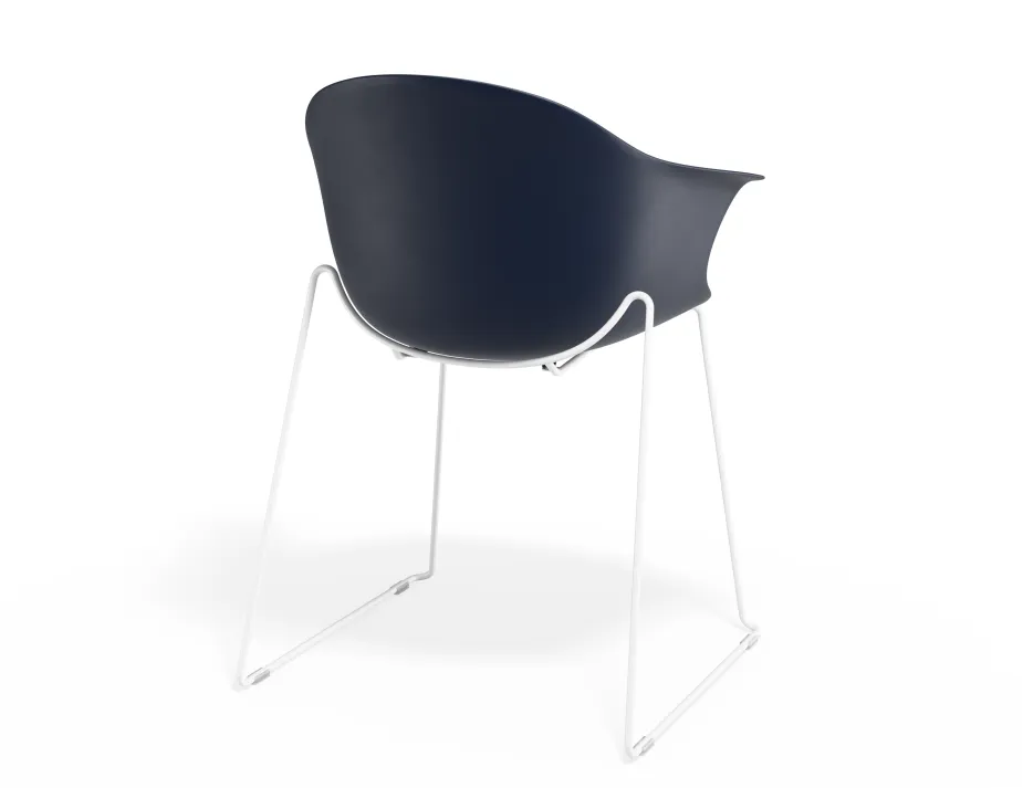 Pebble Armchair Navyseat Sledwhite