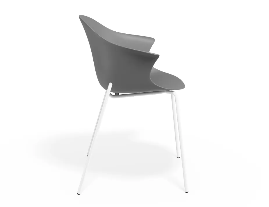Pebble Armchair Greyseatv2 4postwhite