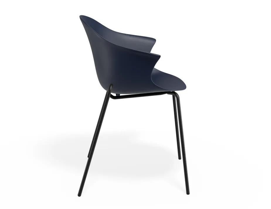 Pebble Armchair Navyseat 4postblack