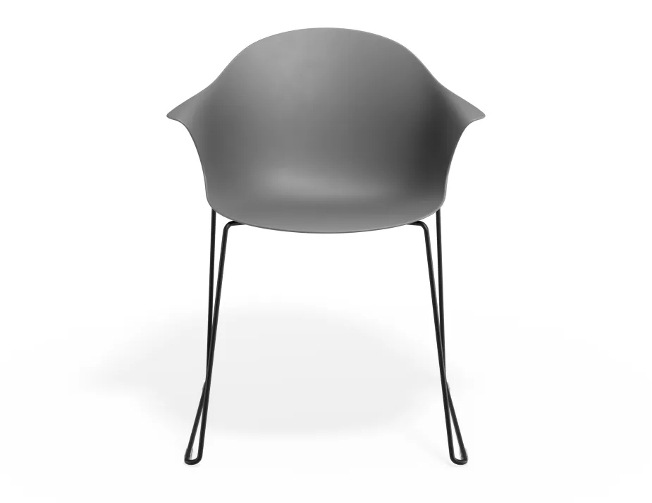 Pebble Armchair Greyseatv2 Sledblack