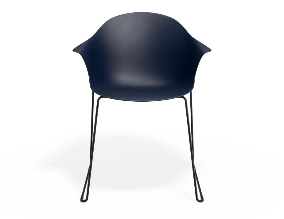 Pebble Armchair Navyseat Sledblack