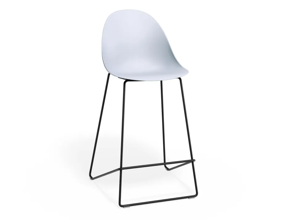 Pebble Kitchenstool Palebluev3seat Blackframe
