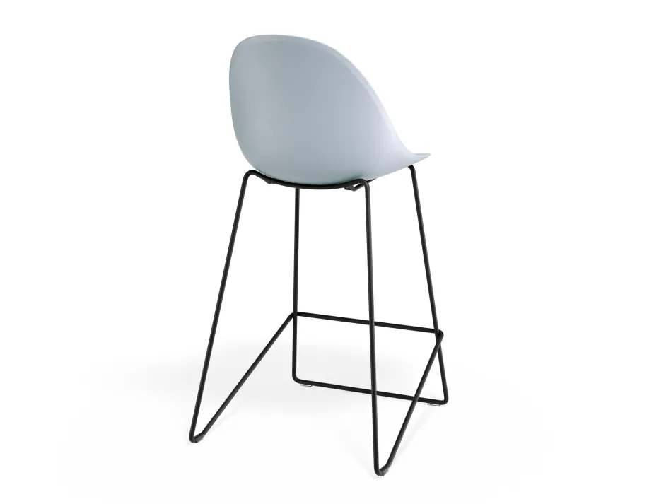 Pebble Kitchenstool Palebluev3seat Blackframe