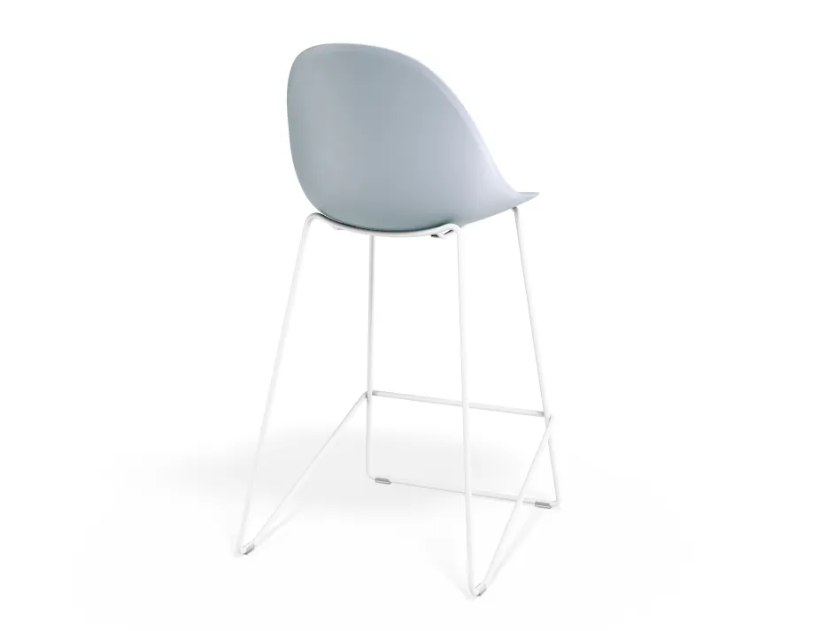 Pebble Kitchenstool Palebluev3seat Whiteframe