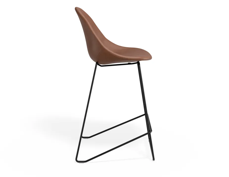 Pebble Kitchenstool Tanpuseat Blackframe