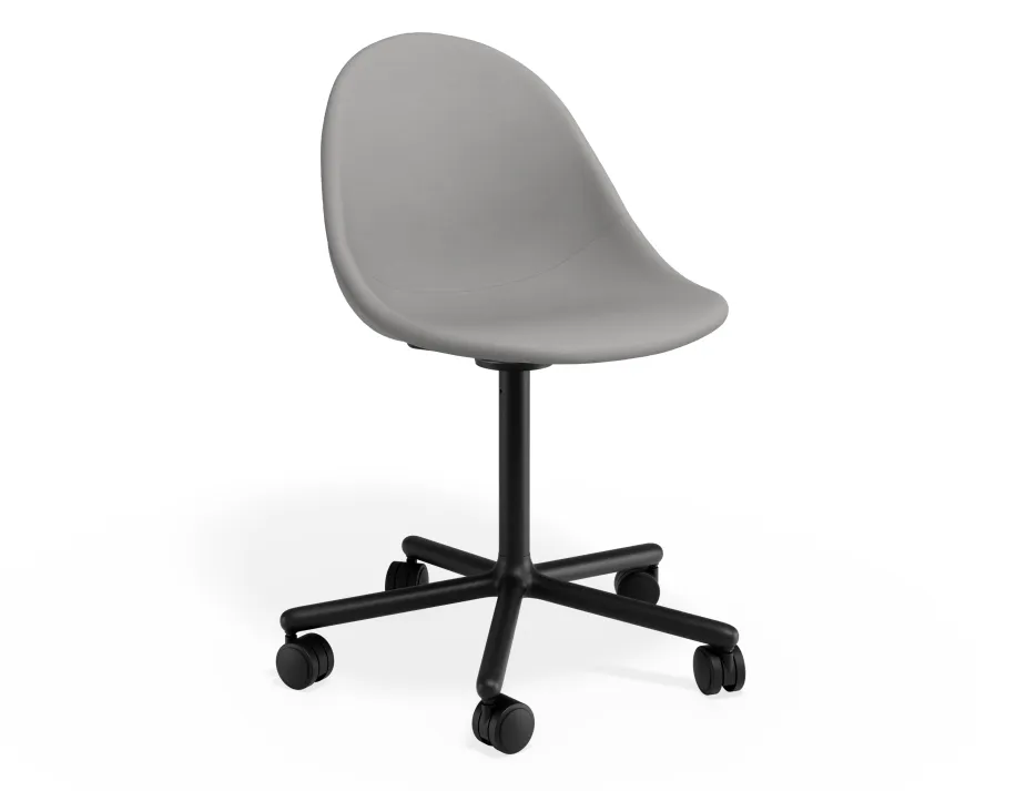 Pebble Chair Cloudgreyfabricseat Swivelcastors