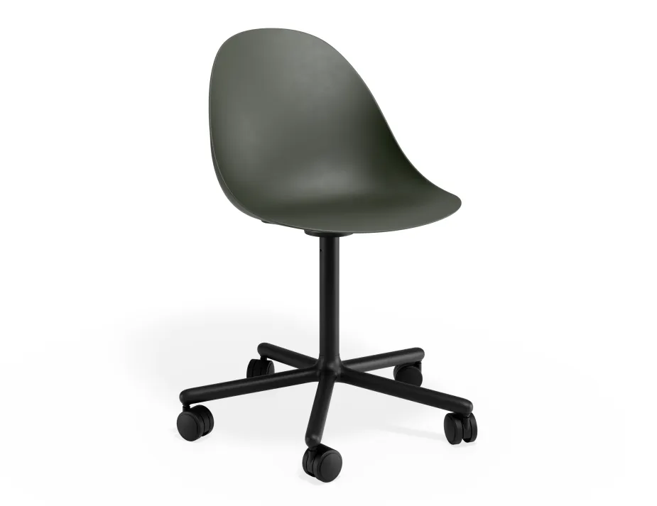 Pebble Chair Oliveseat Swivelcastors