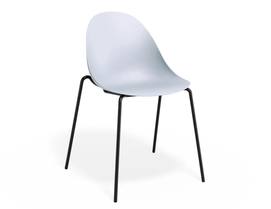 Pebble Chair Palebluev3seat 4postblack