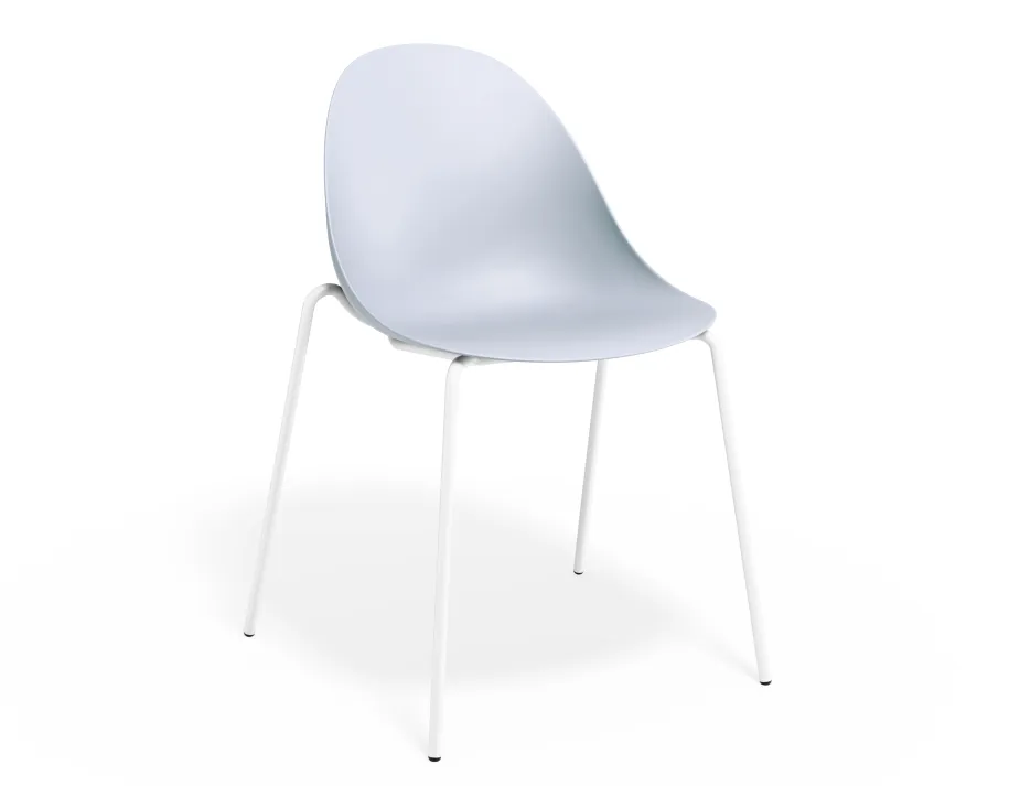Pebble Chair Palebluev3seat 4postwhite