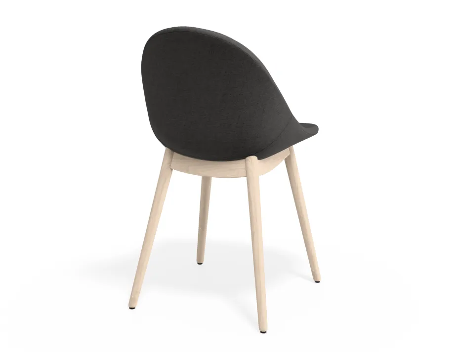 Pebble Chair Greyfabricseat Beechbase