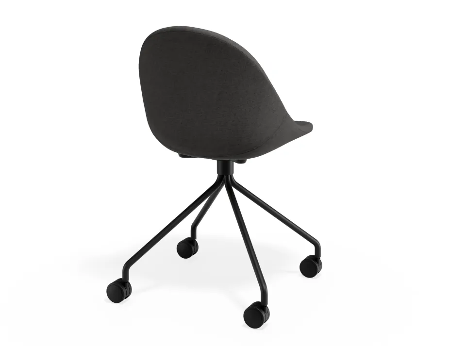 Pebble Chair Greyfabricseat Pyramidcastors