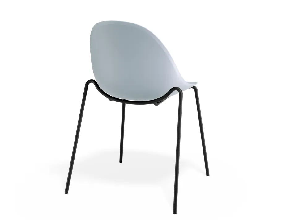 Pebble Chair Palebluev3seat 4postblack
