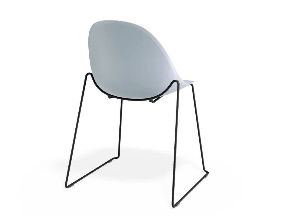 Pebble Chair Palebluev3seat Sledblack