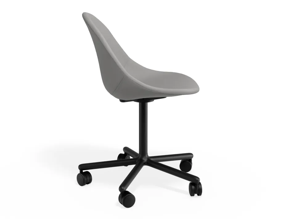 Pebble Chair Cloudgreyfabricseat Swivelcastors