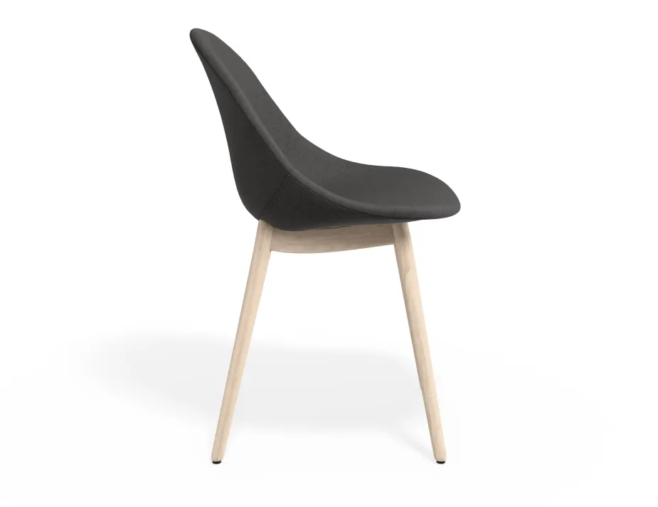 Pebble Chair Greyfabricseat Beechbase