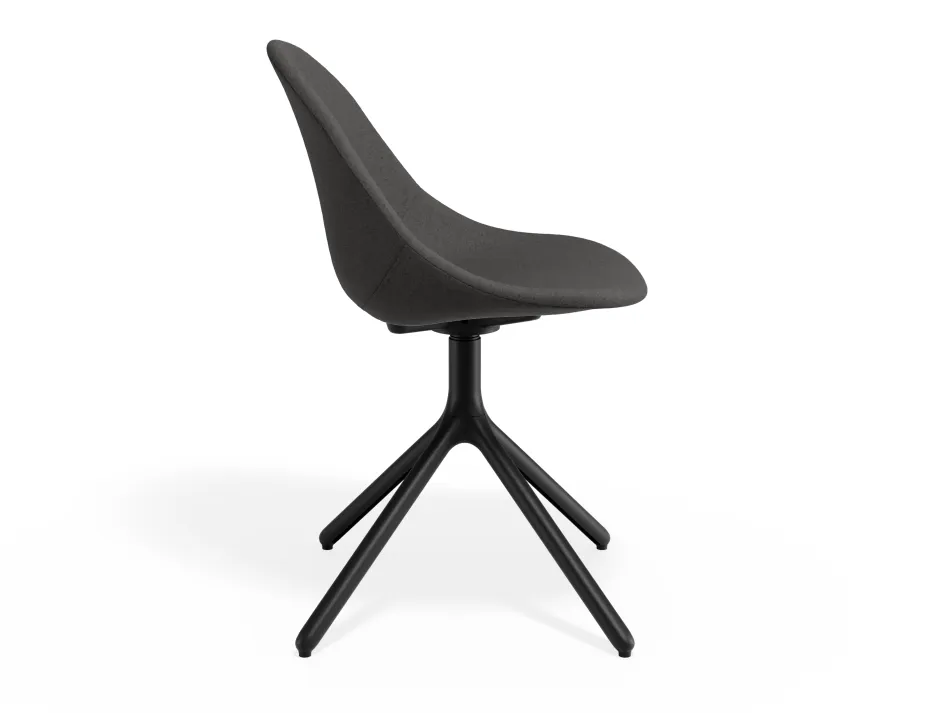 Pebble Chair Greyfabricseat Swivelbase
