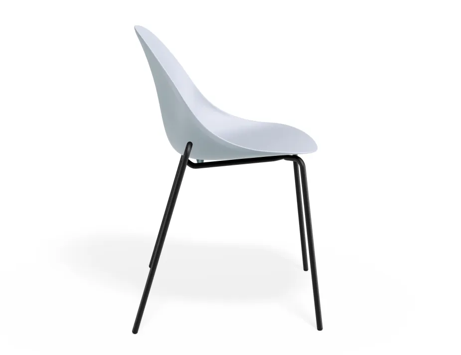 Pebble Chair Palebluev3seat 4postblack