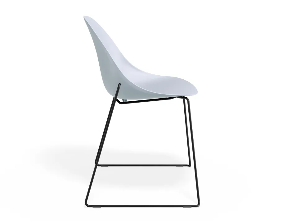 Pebble Chair Palebluev3seat Sledblack