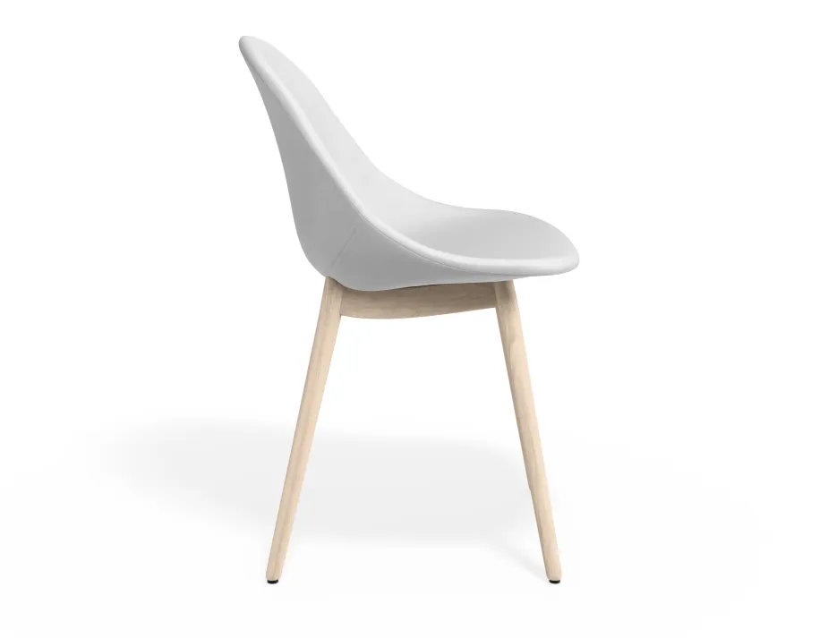 Pebble Chair Whitepuseat Beechbase