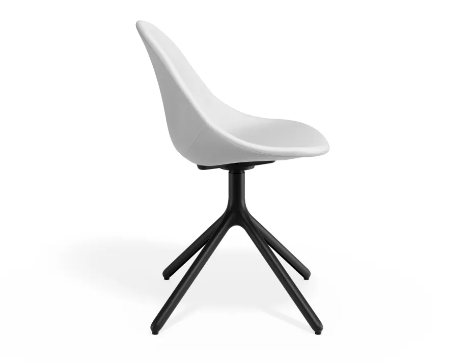 Pebble Chair Whitepuseat Swivelbase