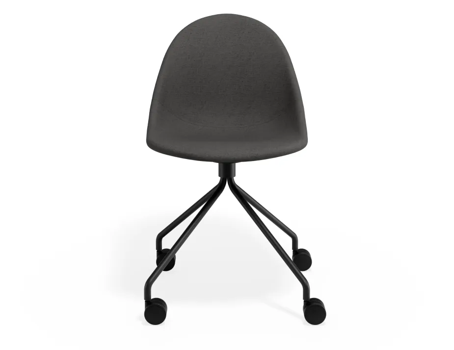Pebble Chair Greyfabricseat Pyramidcastors