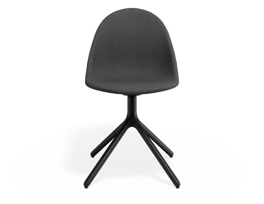 Pebble Chair Greyfabricseat Swivelbase