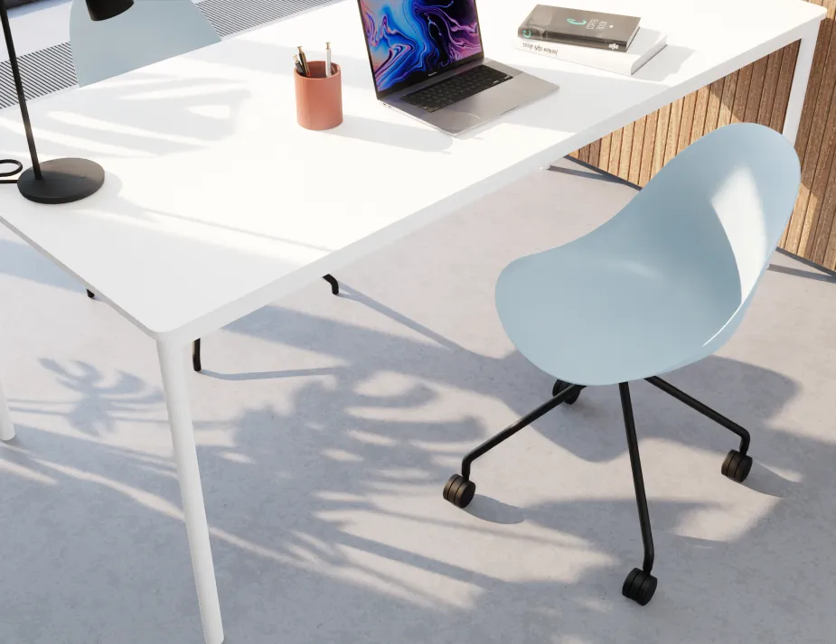 Pebble Swivel Chairs Blue Angle