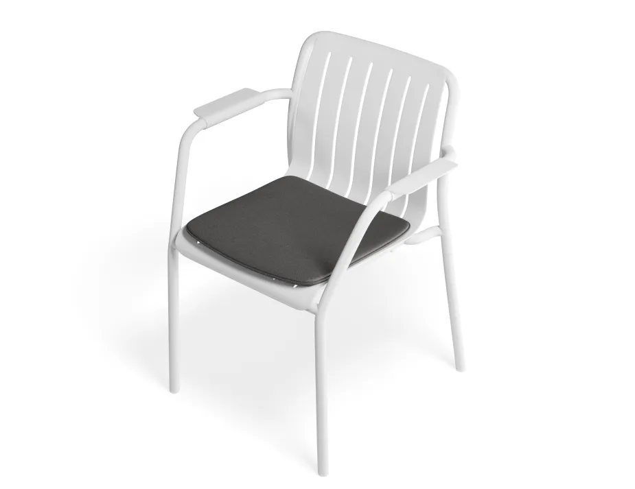 Roku Armchair White Charcoalpad