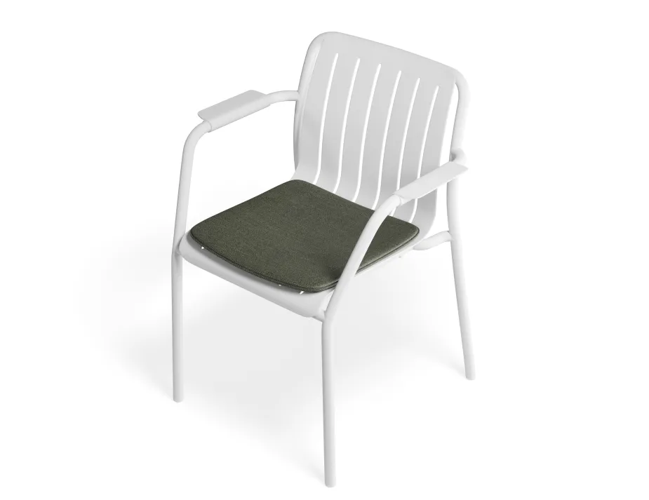 Roku Armchair White Greenpad